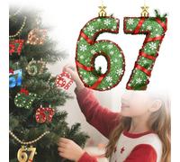 67 ornamenti natalizi, divertenti 67 ornamenti decorativi da appendere all'albero di Natale, sei sette ornamenti, 67 decorazioni per meme nipote, regalo di compleanno, Natale, vacanze, decorazione per