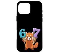 67 Panda Rosso Sei Sette Gelato Gocciola divertente Custodia per iPhone 16 Pro Max
