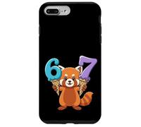 67 Panda Rosso Sei Sette Gelato Gocciola divertente Custodia per iPhone 7 Plus/8 Plus