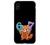 67 Panda Rosso Sei Sette Gelato Gocciola divertente Custodia per iPhone XS Max