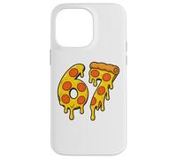 67 Pizza Meme Funny Six Seven Gen Alpha Slang Men Women Kids Custodia per iPhone 14 Pro Max