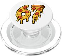 67 Pizza Meme Funny Six Seven Gen Alpha Slang Men Women Kids PopSockets PopGrip per MagSafe