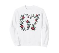 67 Rose Floral Meme Stile Romantico Felpa