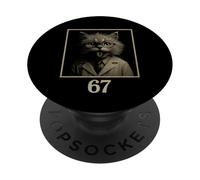 67 Scienziato Gatto - Divertente Italiano Brainrot Meme PopSockets PopGrip Adesivo