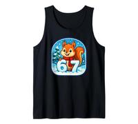 67 Scoiattolo Sei Sette Divertente Tendenza Invernale Canotta