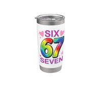67 Sei Sette 6-7 Dolce Brainrot Italiano Meme Per Bambini Bicchiere termico in acciaio inox doppia parete