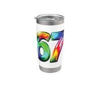 67 Sei Sette 6-7 Dolce Brainrot Italiano Meme Per Bambini Bicchiere termico in acciaio inox doppia parete