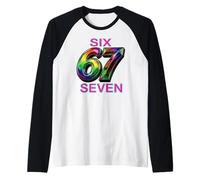 67 Sei Sette 6-7 Dolce Brainrot Italiano Meme per Bambini Maglia con Maniche Raglan
