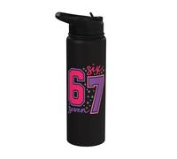 67 Sei Sette 6-7 Dolce Brainrot Italiano Meme Per Bambini Stainless Steel Insulated Water Bottle