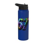 67 Sei Sette 6-7 Dolce Brainrot Italiano Meme Per Bambini Stainless Steel Insulated Water Bottle