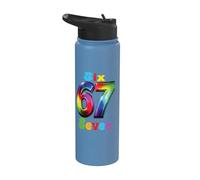 67 Sei Sette 6-7 Dolce Brainrot Italiano Meme Per Bambini Stainless Steel Insulated Water Bottle