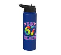 67 Sei Sette 6-7 Dolce Brainrot Italiano Meme Per Bambini Stainless Steel Insulated Water Bottle