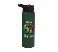 67 Sei Sette 6-7 Dolce Brainrot Italiano Meme Per Bambini Stainless Steel Insulated Water Bottle