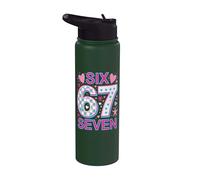 67 Sei Sette 6-7 Dolce Brainrot Italiano Meme Per Bambini Stainless Steel Insulated Water Bottle