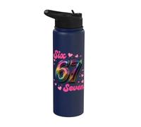 67 Sei Sette 6-7 Dolce Brainrot Italiano Meme Per Bambini Stainless Steel Insulated Water Bottle