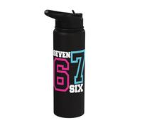 67 Sei Sette 6-7 Dolce Brainrot Italiano Meme Per Bambini Stainless Steel Insulated Water Bottle