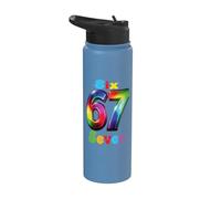 67 Sei Sette 6-7 Dolce Brainrot Italiano Meme Per Bambini Stainless Steel Insulated Water Bottle