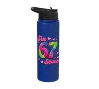 67 Sei Sette 6-7 Dolce Brainrot Italiano Meme Per Bambini Stainless Steel Insulated Water Bottle
