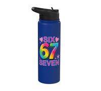 67 Sei Sette 6-7 Dolce Brainrot Italiano Meme Per Bambini Stainless Steel Insulated Water Bottle