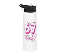 67 Sei Sette 6-7 Dolce Brainrot Italiano Meme Per Bambini Stainless Steel Insulated Water Bottle