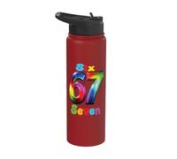 67 Sei Sette 6-7 Dolce Brainrot Italiano Meme Per Bambini Stainless Steel Insulated Water Bottle