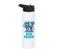 67 Sei Sette 6-7 Dolce Brainrot Italiano Meme Per Bambini Stainless Steel Insulated Water Bottle