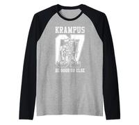 67 Sei Sette 6 7 Meme Natale Krampus Vintage Varsity Maglia con Maniche Raglan