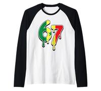 67 Senegal Six Seven Bandiera Senegalese Maglia con Maniche Raglan