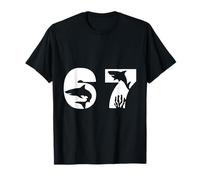 67 Shark Ocean Number Bold Minimal Sea Life Design Maglietta