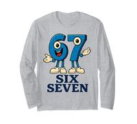 67 Six Seven 6-7 - Divertente Meme di Gioco per Bambini Brainrot Italiano Maglia a Manica