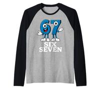 67 Six Seven 6-7 - Divertente Meme di Gioco per Bambini Brainrot Italiano Maglia con Maniche Raglan