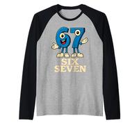 67 Six Seven 6-7 - Divertente Meme di Gioco per Bambini Brainrot Italiano Maglia con Maniche Raglan
