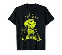 67 Six Seven Emo Art Divertente Gen Z Alpha Slang Design Maglietta