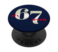 67 six seven geste big numbers segno a mano basketball PopSockets PopGrip Adesivo