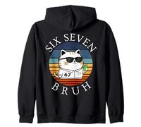 67 Six Seven Meme - Occhiali da Sole per Bambini, Motivo: Gatto Felpa con Cappuccio