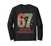 67 Snow Wonderland Inverno 6 7 Trend Meme Six Seven Christmas Maglia a Manica