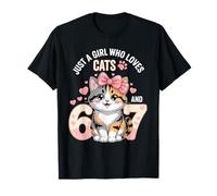 67 Solo Una Ragazza Che AMA i Gatti e Sei Sette Donne Ragazze Maglietta