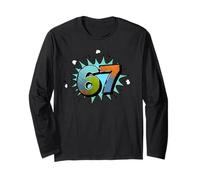 67 Stile Fumetto, Six Seven, 6-7, Six-Seven Christmas Maglia a Manica