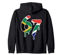 67 Sudafrica Six Seven Bandiera del Sud Africa Felpa con Cappuccio