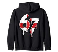 67 Uruguay Six Seven Bandiera Uruguayan Felpa con Cappuccio