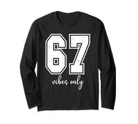 67 Vibes Only Six Seven Meme That Says 6 7 Jersey Number 67 Maglia a Manica