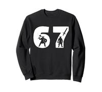 67 Viking Warrior Silhouette Numero Grafico Felpa