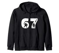 67 Viking Warrior Silhouette Numero Grafico Felpa con Cappuccio