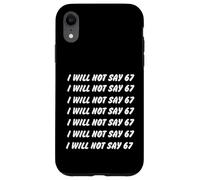 67 Write Lines Six Seven 7endy 6 7endy 67 Meme Funny 6 7 Custodia per iPhone XR