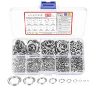 670 pezzi Rondelle a molla in acciaio inox set, rondelle a molla in acciaio inox assortimento, M2 M2,5 M3 M4 M5 M6 M8 M10 M12 M14 rondelle a molla per serraggio rondelle a molla a spirale