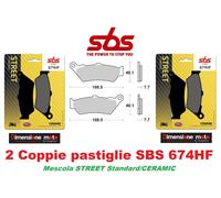 674HF - 2 CP Pastiglie Freno Anteriori SBS per MORINI Granpasso 1200 dal 2008