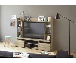 677756 Q.TA' 1 KIT PARETE LIVING SILVER 165X40X150 CM ROVERE