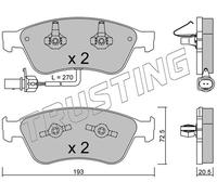 678.0 TRUSTING Kit pastiglie freno, Freno a disco per AUDI,VW