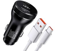 67W Caricabatterie Auto USB con Cavo USB C 1M per Mi Turbo Charge Caricatore Auto Rapido Charge Turbo per Xiaomi 14T Pad 6 5 13T 12S Ultra,Redmi Note 14 13 12 11S Pro,Mi 11 Ultra 11i,POCO X7 X6 M6 F5