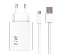 67W per Hyper Charge Caricatore USB con 6A Cavo USB C 1M per Xiaomi 14T 13T 13 12 Lite Pad 7 Pro Caricabatterie Tipo C per Redmi Note 15 14 Pro 14S Mi 11 Ultra Ricarica Rapida per POCO M6 Pro X7 F5 X4